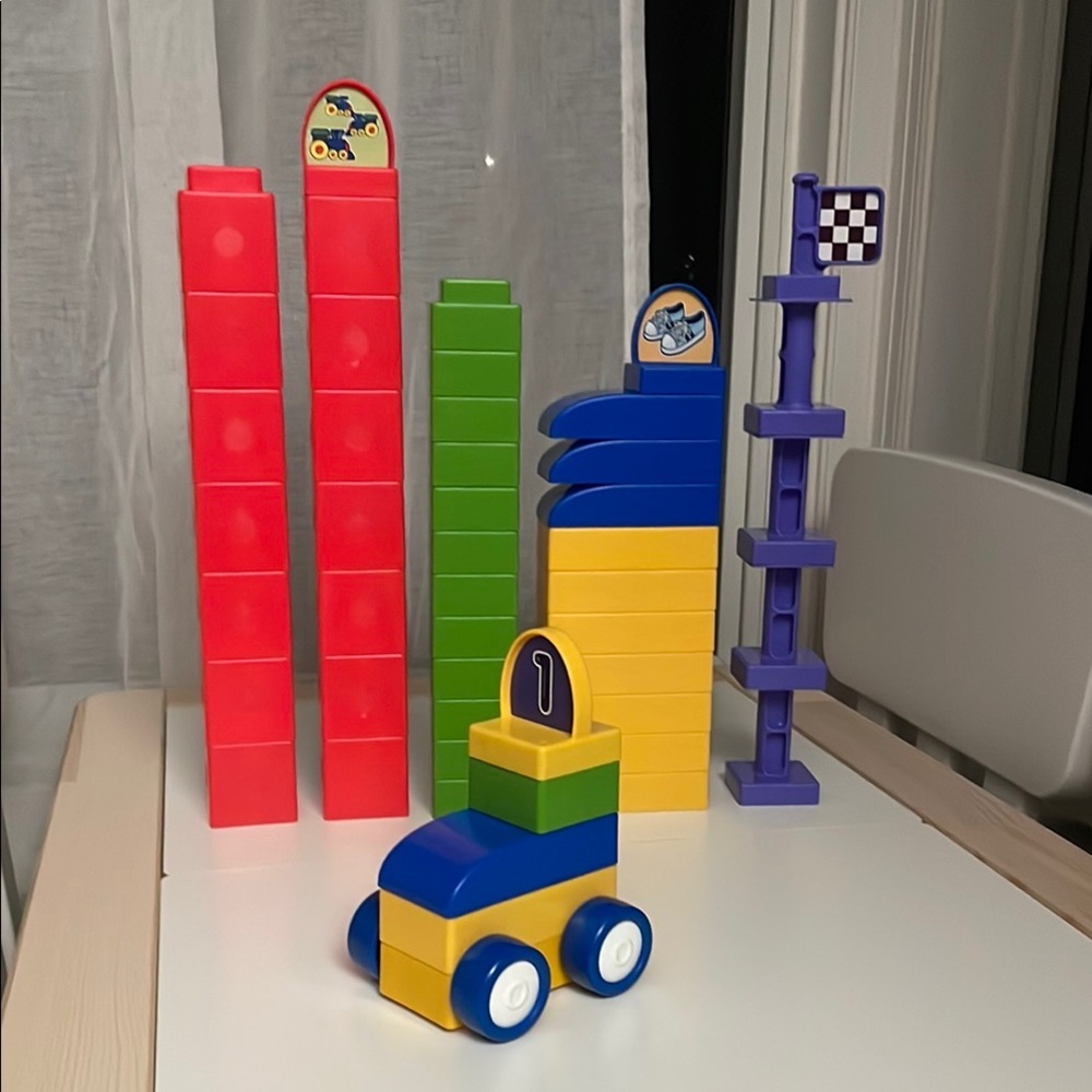 Mattel Fisher Price Trio Junior Primary Colors My 1st First Building Blocks Set - Picture 5 of 7